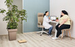 © Peakstock - Nutritionist consultation. Dietitian plans a meal plan for a female overweight patient at a diet clinic