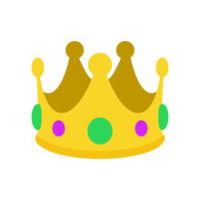 Gold Crown Emoji Vector