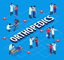 Wall Mural - Orthopedics Isometric Flowchart