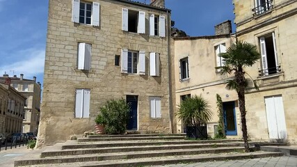 Canvas Print - Place en centre ville de Bordeaux, Gironde