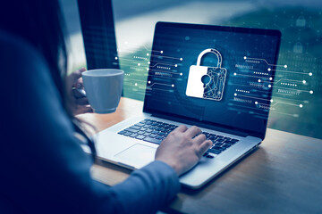 cyber security business technology antivirus alert protection security and cyber security firewall c