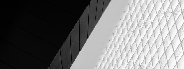 white and black line of architecture background