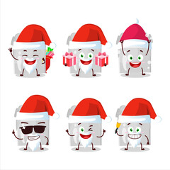 Wall Mural - Santa Claus emoticons with food bag cartoon character