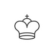 King chess line icon