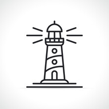 Lighthouse Line Icon Vector Symbol