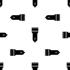 Wall Mural - Car Usb Charger Icon Seamless Pattern, Car Mobile Charger Icon