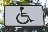 Fototapeta Miasto - Znak drogowy Miejsce dla niepełnosprawnych