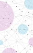 © Krzysztof - Artistic abstract grey dots with curved lines. White background with pink and blue dots. Vector illustration