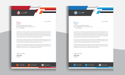 Wall Mural - Professional Letterhead Design Template Print Ready Template 