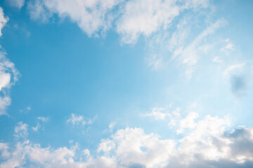 Wall Mural - blue sky and clouds in the weather day outdoor nature environment abstract background
