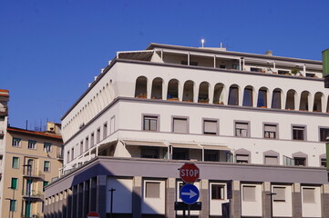 Sticker - Buildings in the Leopolda district in Florence, Italy