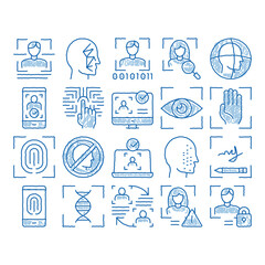 Canvas Print - Recognition icon hand drawn illustration