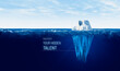Leinwandbild Motiv Discover your hidden talent concept with iceberg