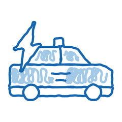 Sticker - High-Speed Online Taxi doodle icon hand drawn illustration