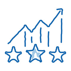 Sticker - Bonus Star Statistics doodle icon hand drawn illustration