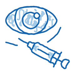 Poster - Eye Cosmetology Injection doodle icon hand drawn illustration