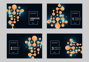Poster - Vector collection for concept design. Connect circles background design. Abstract circle geometric shape