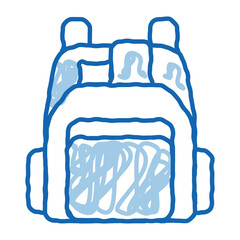 Sticker - Human Shop Backpack doodle icon hand drawn illustration