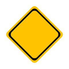 Blank yellow square label traffic road symbol.Signage and banner design.