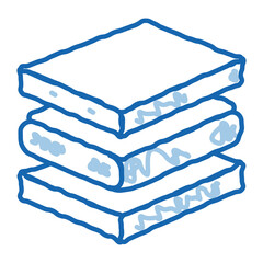 Sticker - Mattress Foam Layers doodle icon hand drawn illustration