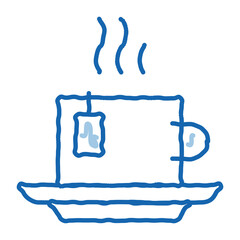 Sticker - Hot Tea Drink Cup doodle icon hand drawn illustration