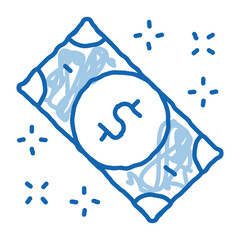 Poster - Money Banknote doodle icon hand drawn illustration