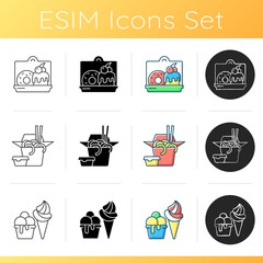 Canvas Print - Pickup and delivery option icons set