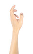 © VRVIRUS - Right palm, male hand gestures and symbols Isolated on white background with clipping path