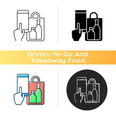 Poster - Phone drinks ordering icon