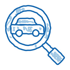 Canvas Print - Car Searching doodle icon hand drawn illustration