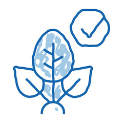 Sticker - Plant Access Mark doodle icon hand drawn illustration