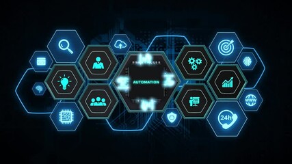 Automation Software concept as an innovation.  Business, Technology, Internet and network concept