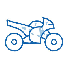 Sticker - Motorcycle doodle icon hand drawn illustration