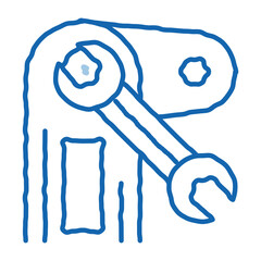 Poster - Mechanical Repair doodle icon hand drawn illustration