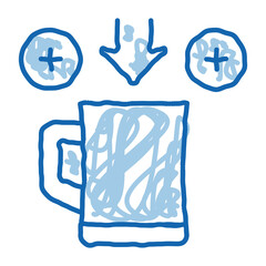 Sticker - More Beer In Cup doodle icon hand drawn illustration