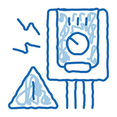 Sticker - Short Circuit doodle icon hand drawn illustration