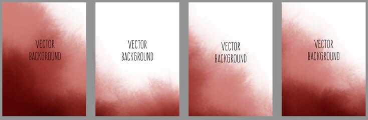 Wall Mural - Set of vector watercolour universal backgrounds with copy space for text