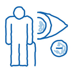 Sticker - Elderly Vision Impairment Icon Vector Illustration