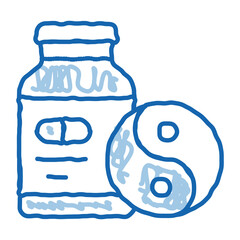 Sticker - Sedative Pills doodle icon hand drawn illustration