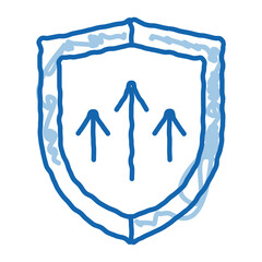 Sticker - increased protection doodle icon hand drawn illustration