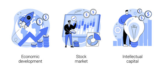 Poster - global economy abstract concept vector illustrations.