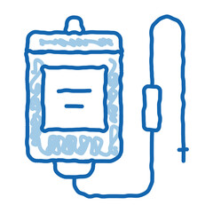 Sticker - medical dropper doodle icon hand drawn illustration