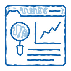 research information folder doodle icon hand drawn illustration