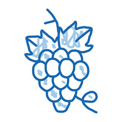 Sticker - bunch of grapes doodle icon hand drawn illustration