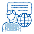 © PikePicture - travel company representative doodle icon hand drawn illustration