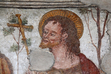 San Giovanni Battista; affresco nella chiesa di San Cristoforo sul Naviglio Grande, Milano