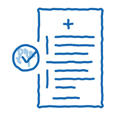 Poster - medical report doodle icon hand drawn illustration