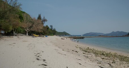 Sticker - Sandy beach on sharp island