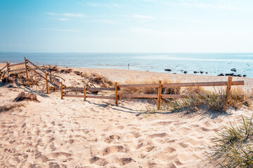 Falkenberg beach situated on the Swedish west coast is popular during summer season.