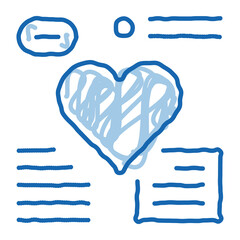 Poster - heart examination doodle icon hand drawn illustration